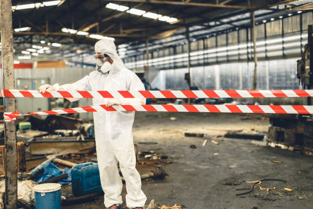 Professional Biohazard Cleanup technician working in Logandale, NV
